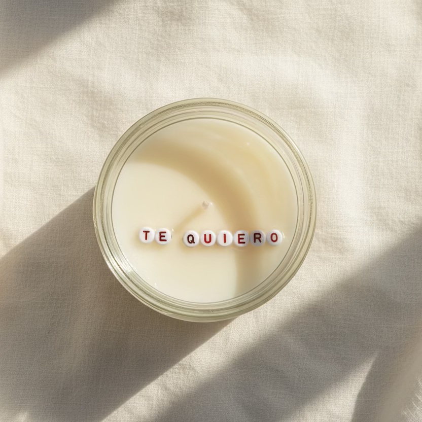 Vela aromática mensaje oculto