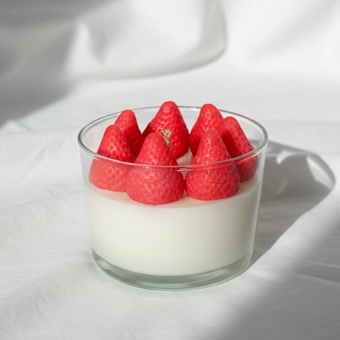 Vela aromatica Vainilla y Fresa